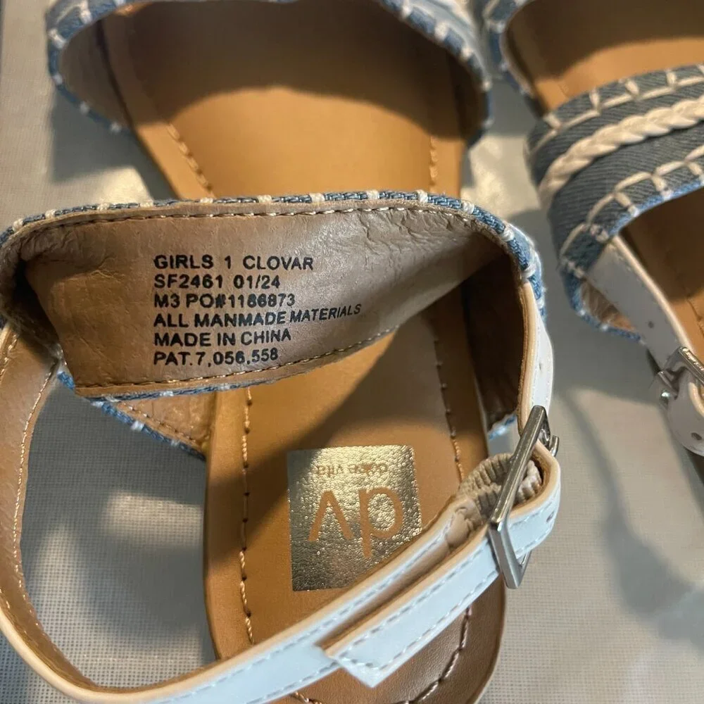 Dolce Vita # 1 girls' sandal with a denim design. All man-made materials.